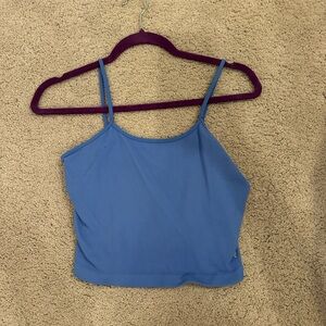 Free People Blue Spaghetti Strap Crop Top